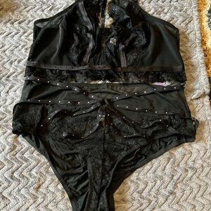 Torrid Black Lace Bra Set